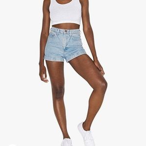 Stone wash American apparel jean shorts